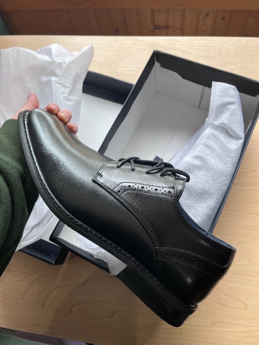 NEW Bruno Marc Leather Lined Dress Oxford Shoes Black Men's size 10.5